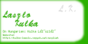 laszlo kulka business card